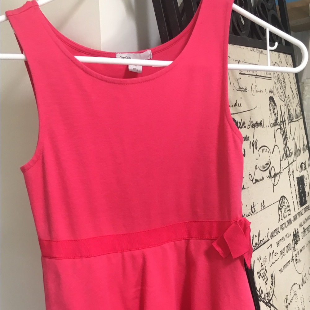 Hot pink dress with bow on side